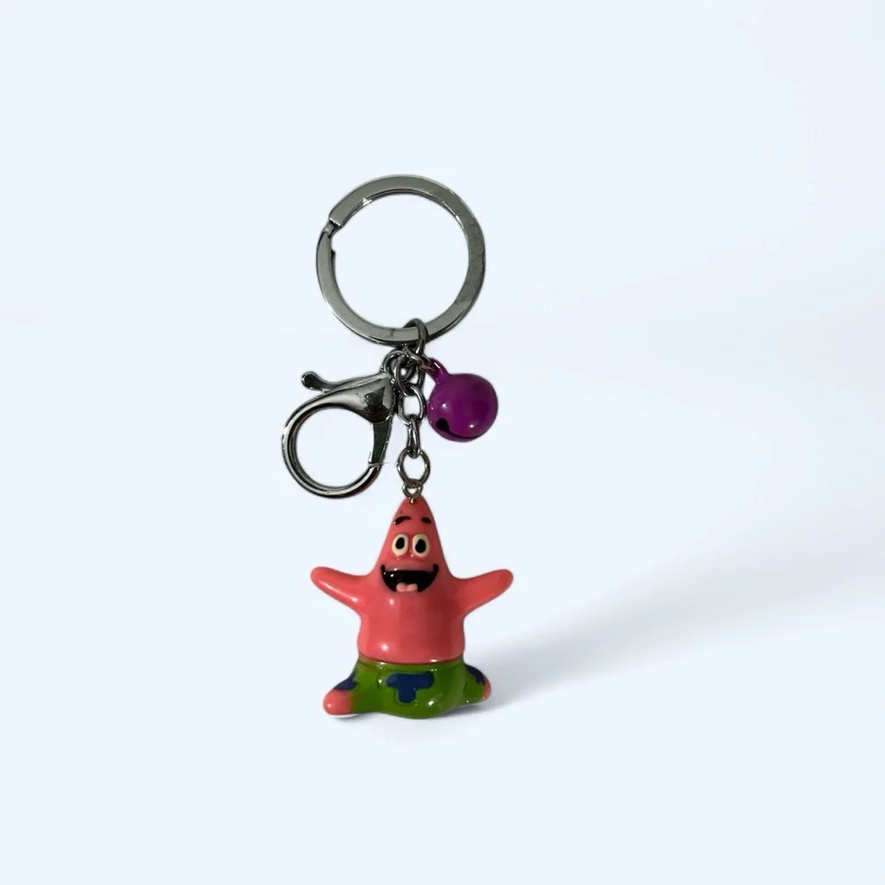 Kids Cartoon‎ Character Keychain - Pink and Green